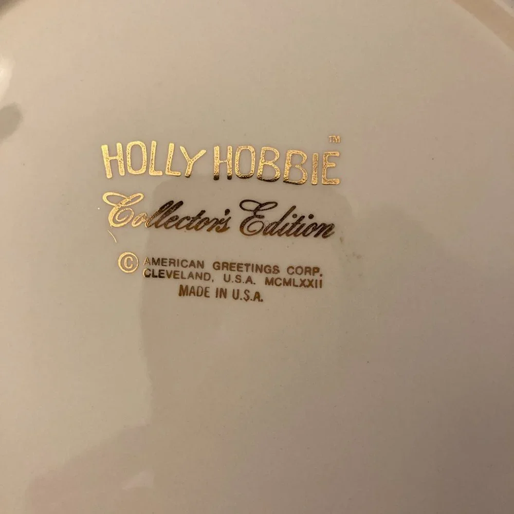 Vintage Holly Hobbie Collector's Edition Porcelain Plates Set of 2 10.25